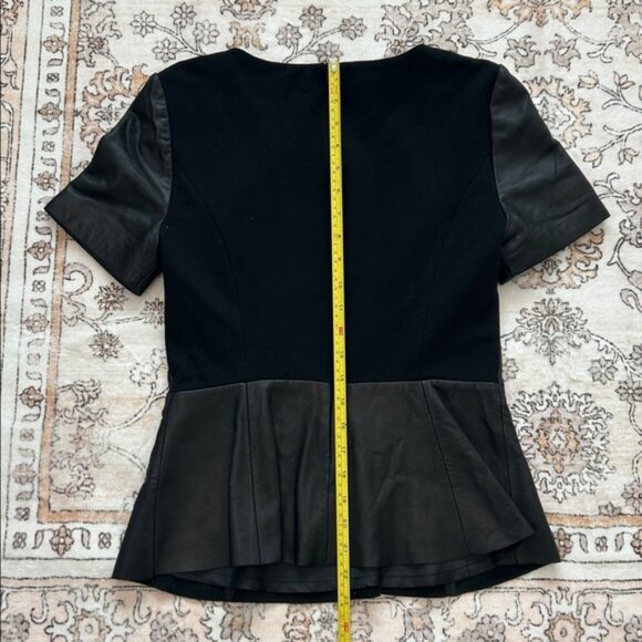 Antonio Melani Peplum Leather Top Size Small EUC - Picture 11 of 11